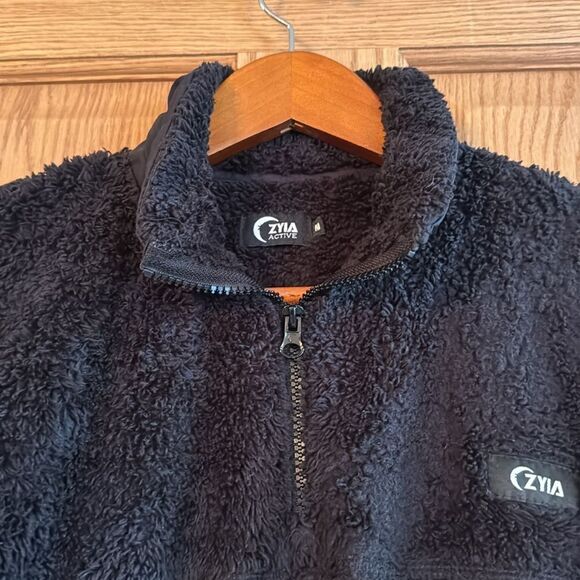 ZYIA Quarter Zip Sherpa Fleece Teddy Bear Pullover - Picture 8 of 14